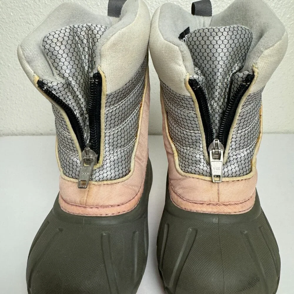 Sorel Snow Patrol Insulated Winter Warm Snow Boots Front Zip Girl's Sz 8